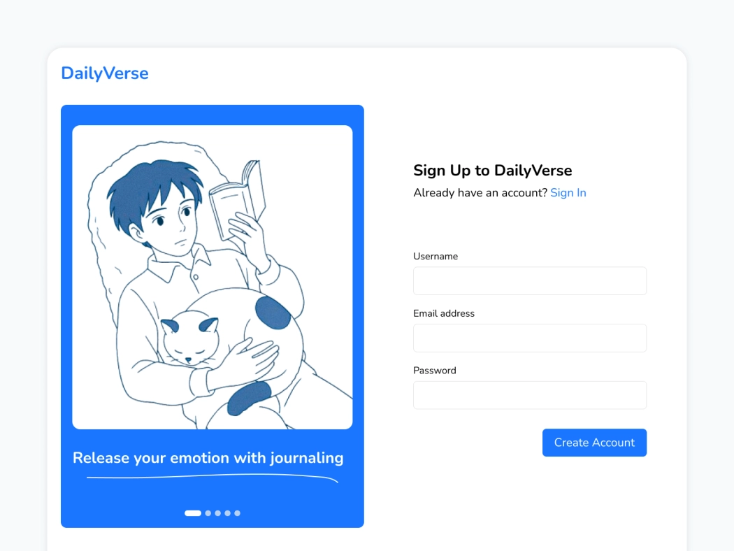 Web Journaling Platform Gallery 1